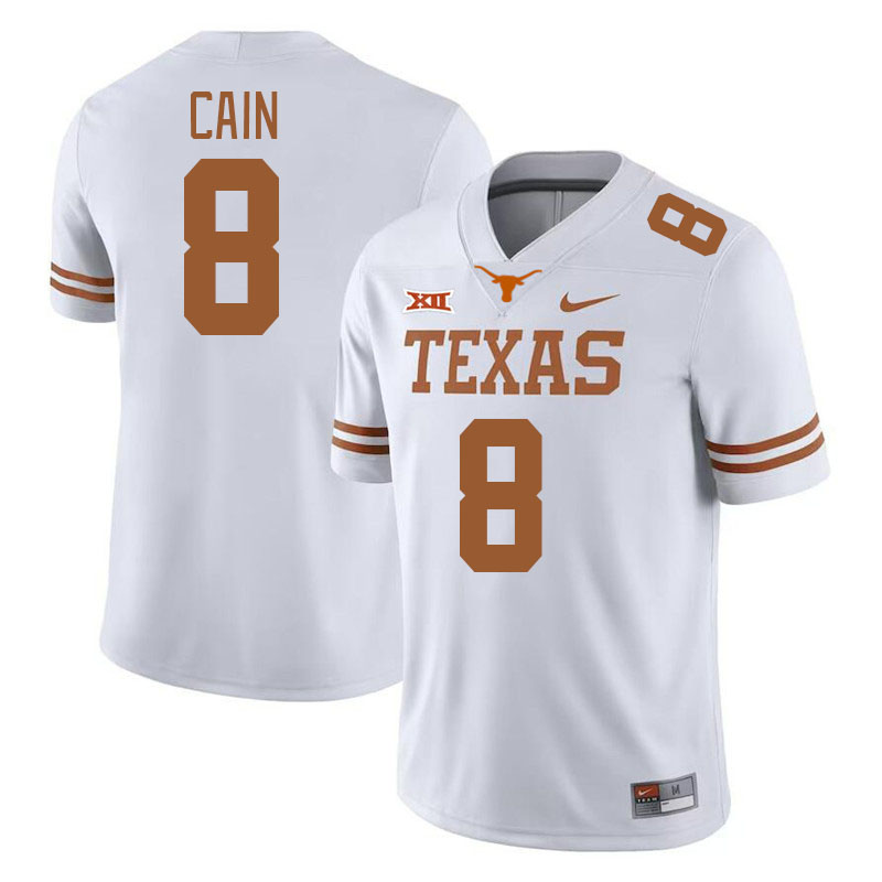 Men #8 Casey Cain Texas Longhorns College Football Jerseys Stitched Sale-Black